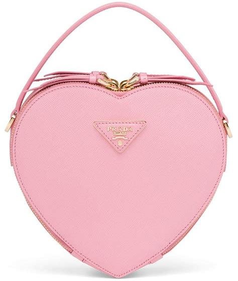 prada pink heart shaped bag|Prada bag with coin purse.